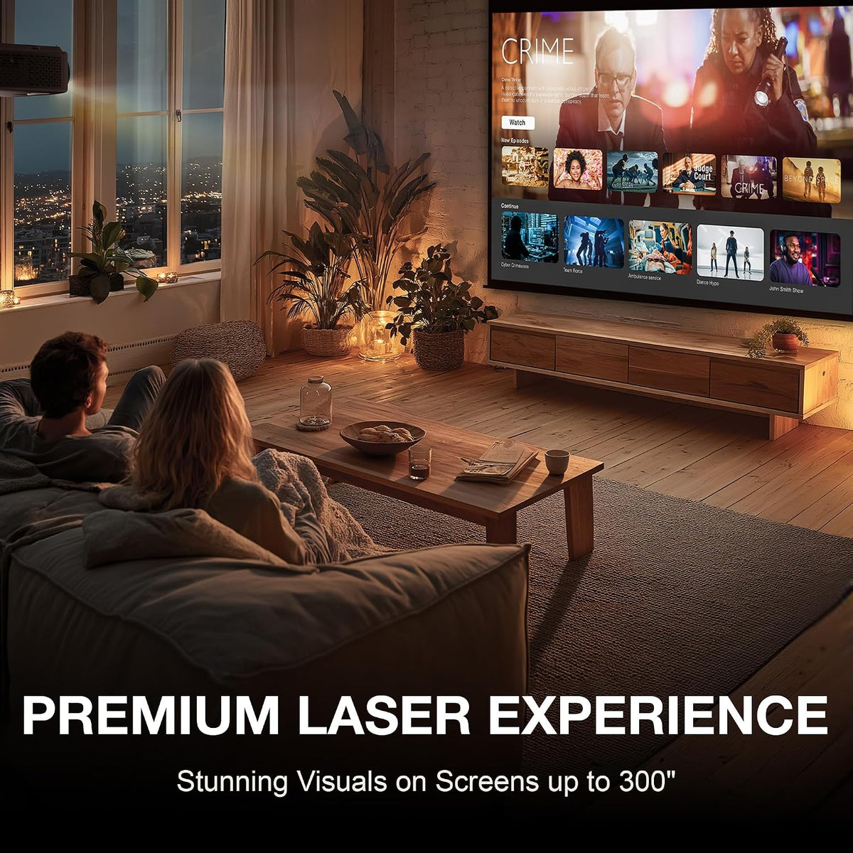 UHZ36 4K UHD Laser HDR Home Theater Projector - Black