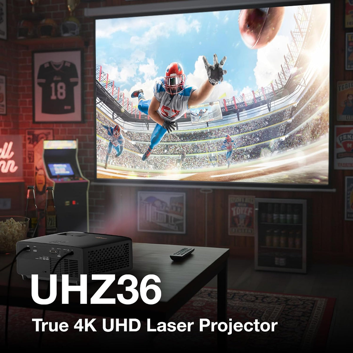 UHZ36 4K UHD Laser HDR Home Theater Projector - Black