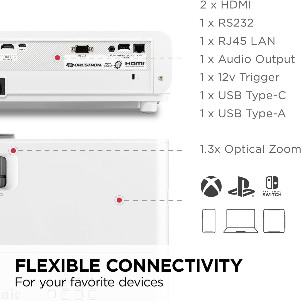 Viewsonic PX700HDH 1080P Projector 3700 Lumens, Dual HDMI, Home Theater