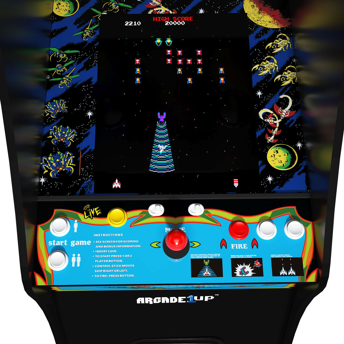 GALAGA Deluxe Arcade Video Game Machine, Teen, Black, 1 Count