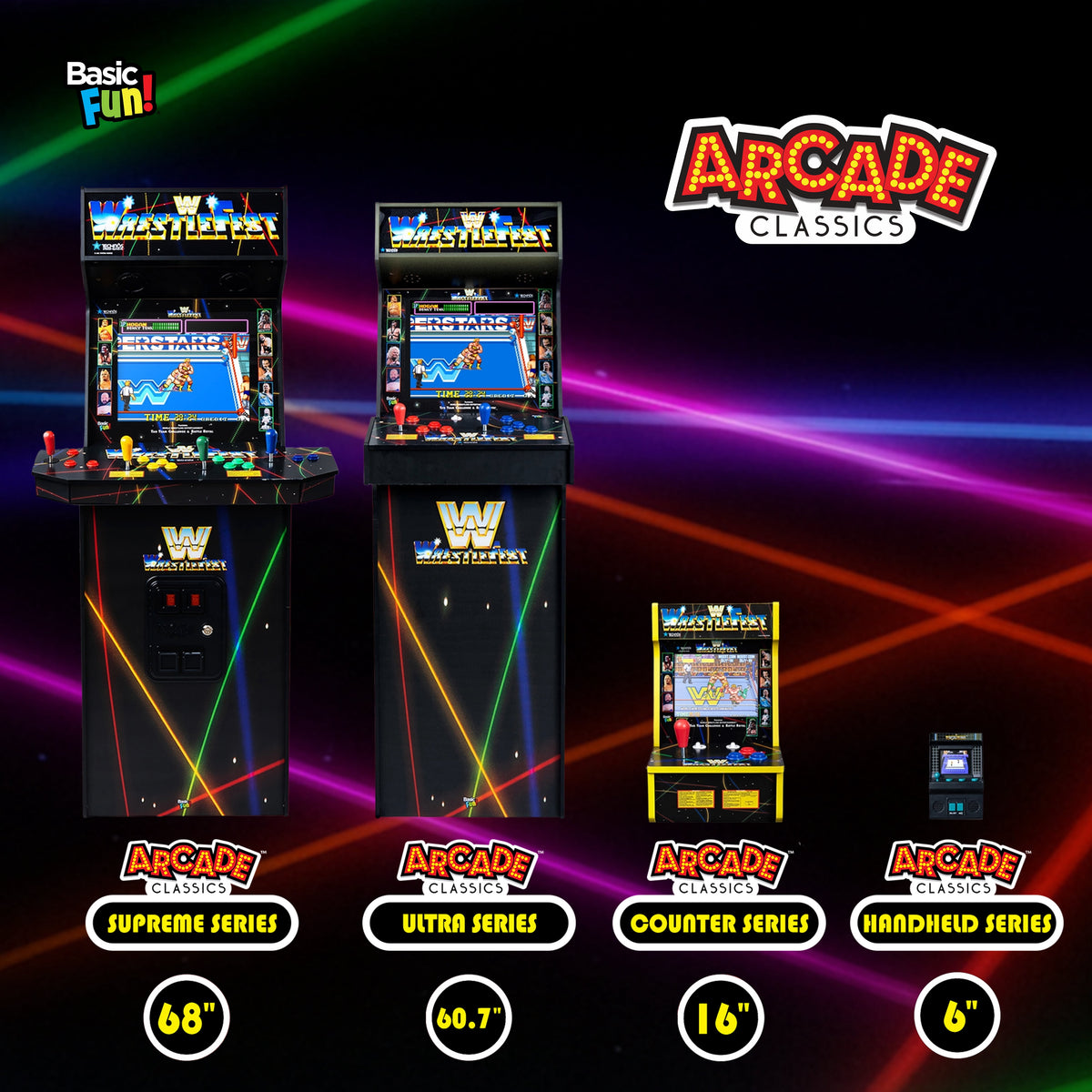 Arcade Classics Game Machine WWE Ultra Series with 17 Inch Screen and 5 Games