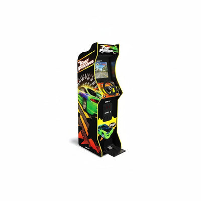 the Fast and the Furious Deluxe Arcade Machine with Steering Wheel